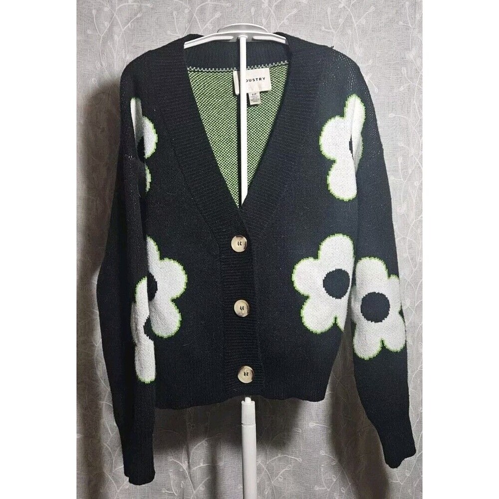 INDUSTRY REPUBLIC NORDSTROM Chunky Women's Daisy Cardigan Small Cottagecore Boho